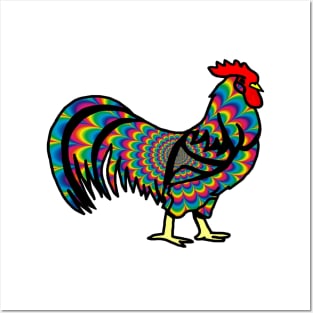 Psychedelic Rooster Posters and Art